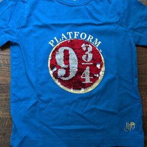 Boden Blue and Red Short Sleeve Tee with Graphic Design